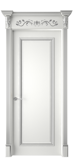 Багет 16 ДГ | Белая эмаль патина серебро