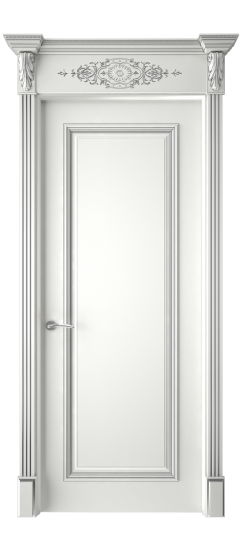 Багет 16 ДГ | Белая эмаль патина серебро