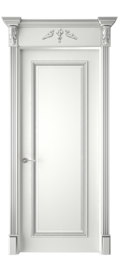 Багет 16 ДГ | Белая эмаль патина серебро