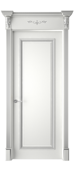 Багет 16 ДГ | Белая эмаль патина серебро