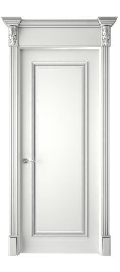 Багет 16 ДГ | Белая эмаль патина серебро