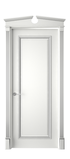 Багет 16 ДГ | Белая эмаль патина серебро