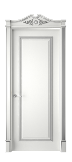 Багет 16 ДГ | Белая эмаль патина серебро