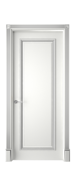 Багет 16 ДГ | Белая эмаль патина серебро