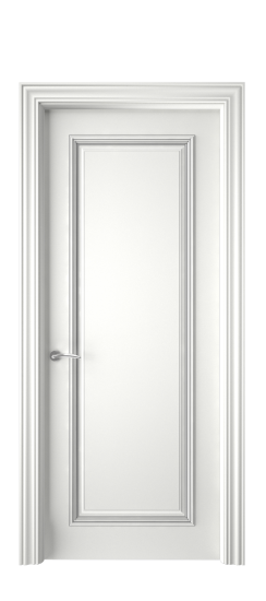 Багет 16 ДГ | Белая эмаль патина серебро