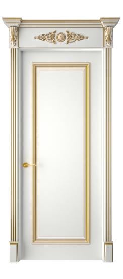 Багет 16 ДГ | Белая эмаль патина золото