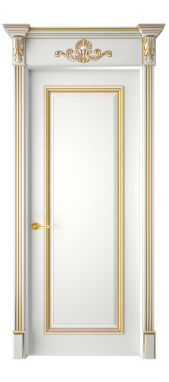 Багет 16 ДГ | Белая эмаль патина золото