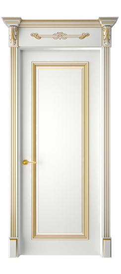 Багет 16 ДГ | Белая эмаль патина золото