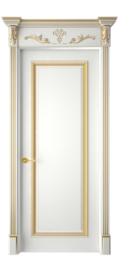 Багет 16 ДГ | Белая эмаль патина золото