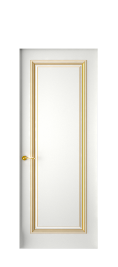 Багет 16 ДГ | Белая эмаль патина золото