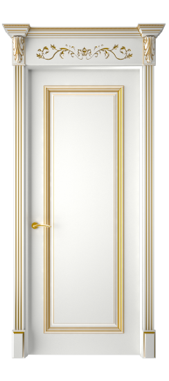 Багет 16 ДГ | Белая эмаль патина золото