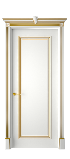 Багет 16 ДГ | Белая эмаль патина золото