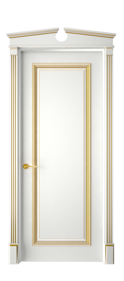 Багет 16 ДГ | Белая эмаль патина золото