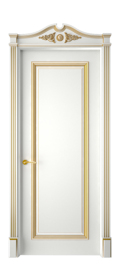 Багет 16 ДГ | Белая эмаль патина золото