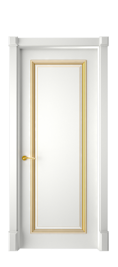 Багет 16 ДГ | Белая эмаль патина золото