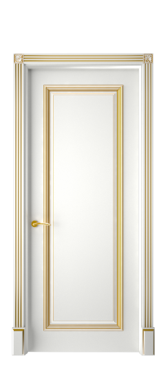 Багет 16 ДГ | Белая эмаль патина золото