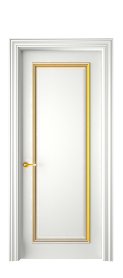 Багет 16 ДГ | Белая эмаль патина золото