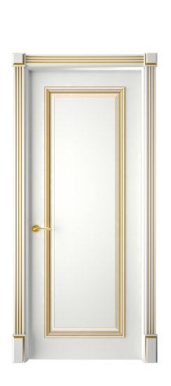 Багет 16 ДГ | Белая эмаль патина золото