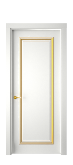 Багет 16 ДГ | Белая эмаль патина золото