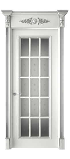 Багет 16 ДО | Белая эмаль патина серебро