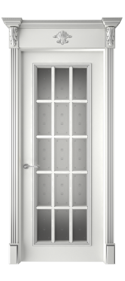 Багет 16 ДО | Белая эмаль патина серебро