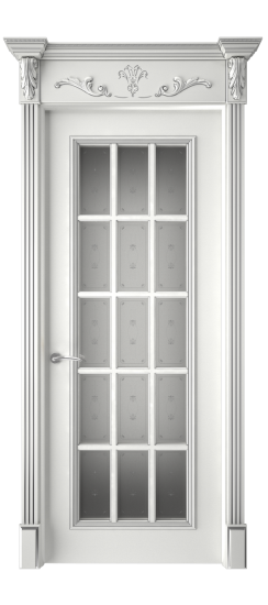 Багет 16 ДО | Белая эмаль патина серебро