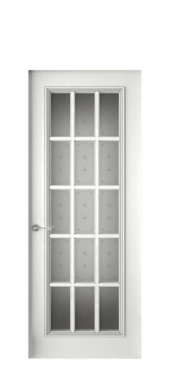 Багет 16 ДО | Белая эмаль патина серебро