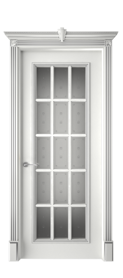 Багет 16 ДО | Белая эмаль патина серебро