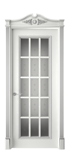 Багет 16 ДО | Белая эмаль патина серебро