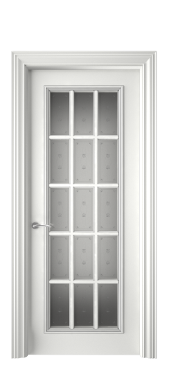 Багет 16 ДО | Белая эмаль патина серебро