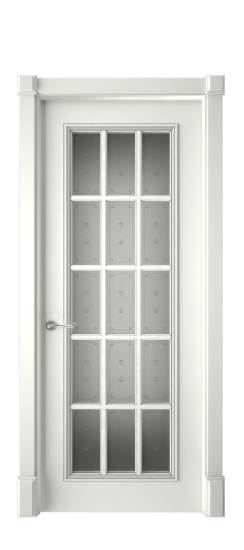 Багет 16 ДО | Белая эмаль патина серебро