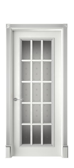 Багет 16 ДО | Белая эмаль патина серебро