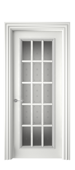 Багет 16 ДО | Белая эмаль патина серебро