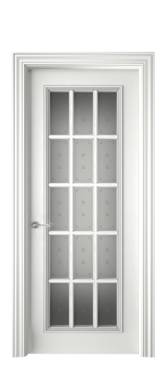 Багет 16 ДО | Белая эмаль патина серебро