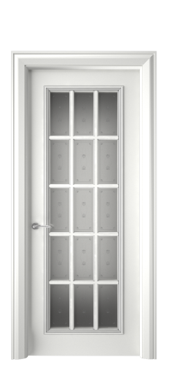 Багет 16 ДО | Белая эмаль патина серебро