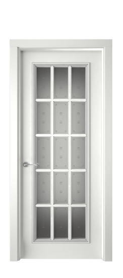 Багет 16 ДО | Белая эмаль патина серебро