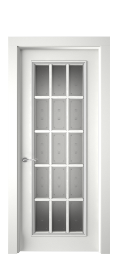 Багет 16 ДО | Белая эмаль патина серебро