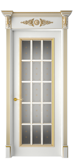 Багет 16 ДО | Белая эмаль патина золото