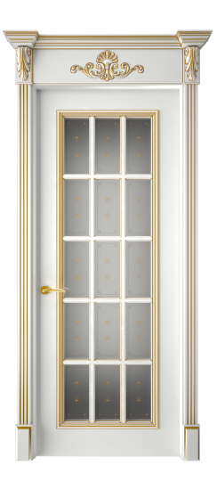 Багет 16 ДО | Белая эмаль патина золото