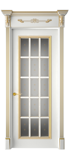 Багет 16 ДО | Белая эмаль патина золото