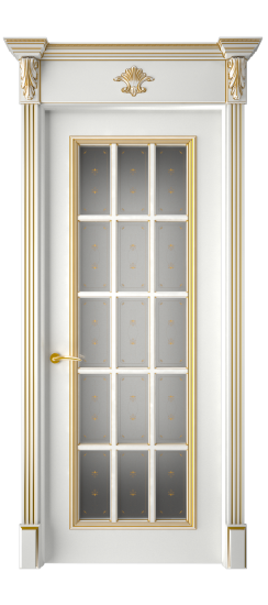 Багет 16 ДО | Белая эмаль патина золото