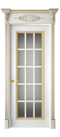 Багет 16 ДО | Белая эмаль патина золото