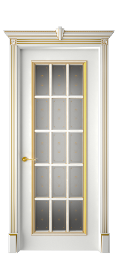 Багет 16 ДО | Белая эмаль патина золото