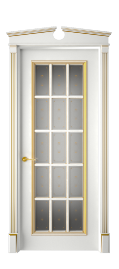 Багет 16 ДО | Белая эмаль патина золото