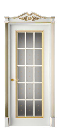 Багет 16 ДО | Белая эмаль патина золото