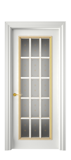 Багет 16 ДО | Белая эмаль патина золото