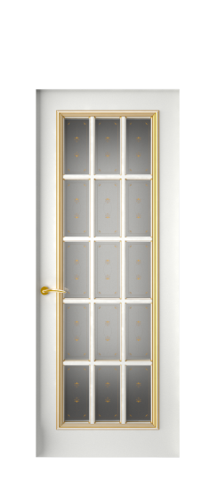 Багет 16 ДО | Белая эмаль патина золото