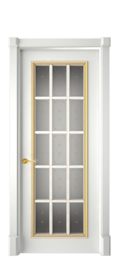 Багет 16 ДО | Белая эмаль патина золото