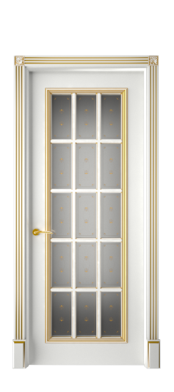 Багет 16 ДО | Белая эмаль патина золото