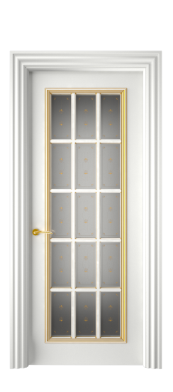 Багет 16 ДО | Белая эмаль патина золото